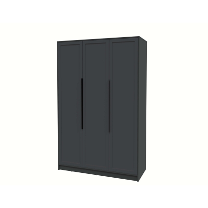Шкаф распашной Тренд КТ-Ш3 (Антрацит ЛДСП/ Пепел ЛМДФ) Ш1360 В2128 Г547